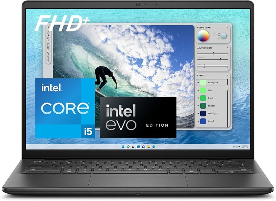 Inspiron 14 5440 - Core 5 120U | 16GB | 512SSD | Intel | FHD | CoPilot | BKL+FPR | Office | IceBlue Image