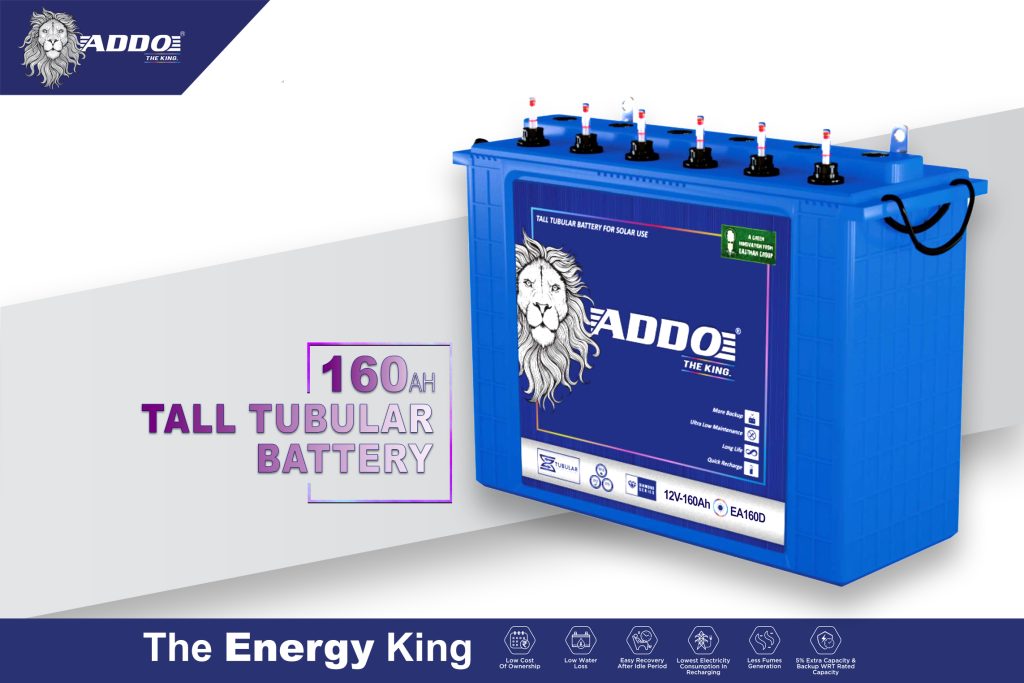 ADDO 160 AH  Tall Tubular Battery Thumbnail 2